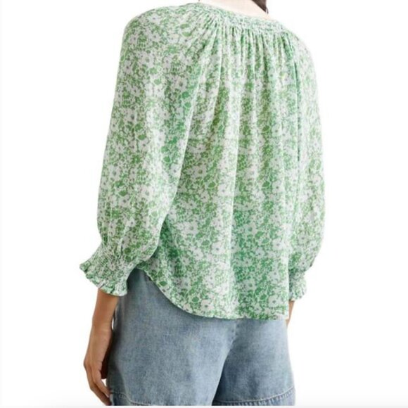 Rails Mariah Blouse Top Green Texture Floral - Picture 2 of 11